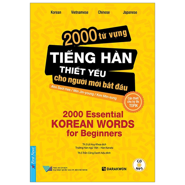 2000 Từ vựng tiếng Hàn cần thiết cho người mới bắt đầu