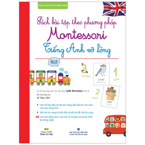 Sách Bài Tập Theo Phương Pháp Montessori - Tiếng Anh Vỡ Lòng (CD)