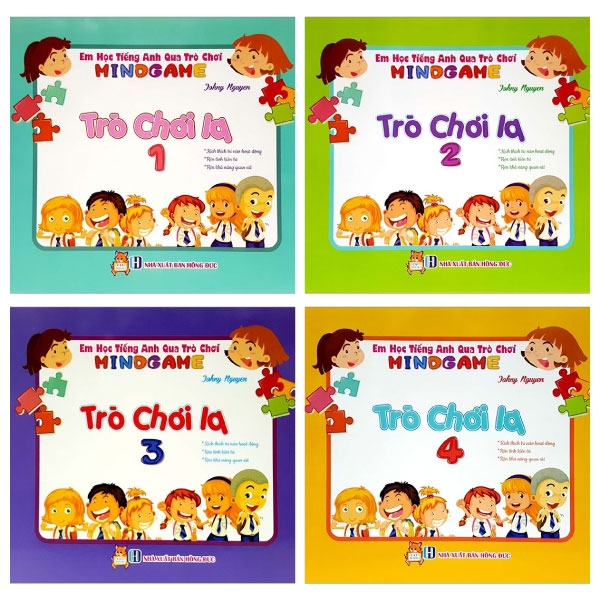 Combo Em Học Tiếng Anh Qua Trò Chơi - Trò Chơi IQ: Tập 1 + 2 + 3 + 4 (Bộ 4 Tập)