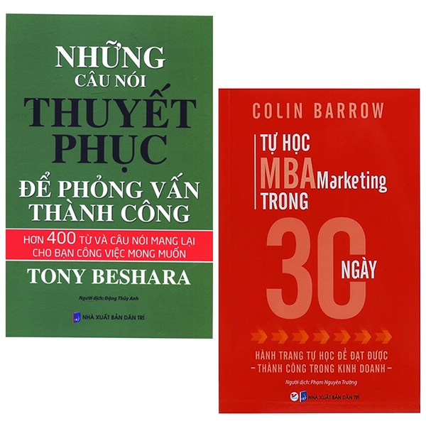 Bộ Sách Tự Học MBA Marketing Trong 30 Ngày + Những Câu Nói Thuyết Phục Để Phỏng Vấn Thành Công (Bộ 2 Cuốn)